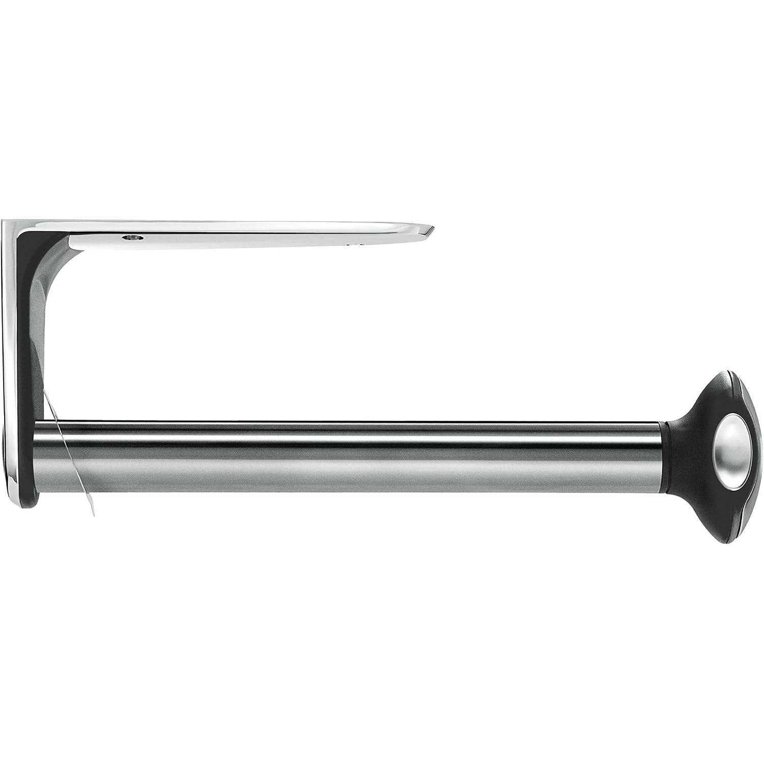Simplehuman Wall Mount Paper Towel Holder, Under-Cabinet Or Wall Mounted Rack, Horizontal Or Vertical Install, One-Handed Tear With Tension Spring, Quick-Release Knob, Brushed Stainless Steel