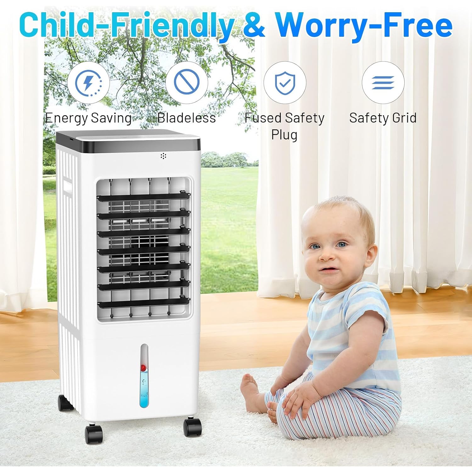 Portable Air Conditioners,Evaporative Swamp Air Cooler 3-In-1 Free Standing Cooling Ac Unit With Fan & Humidifier,Windowless Portable Ac Unit With Remote, Fast Cooling, 7H Timer For Bedroom,Office