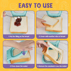 Tacgea Uncrustable Sandwich Maker – 3.7 Inch Sandwich Sealer And Cutter For Lunchbox And Breakfast, Square Shape, Light Blue