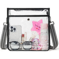 Bluome Clear Bag for Stadium Events 12x12x6, Clear Purses Stadium Bag Crossbody Purses for Concerts Football Games Travel