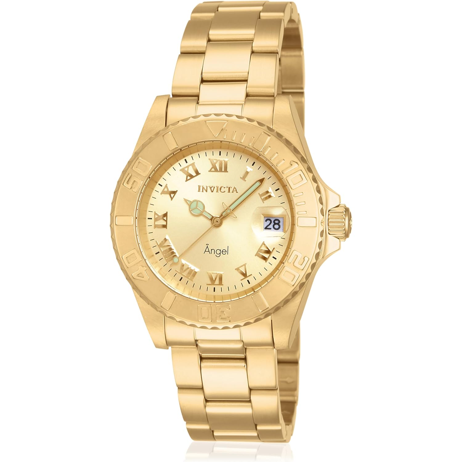Invicta Women'S Angel 40Mm Gold Tone/Rose Tone Stainless Steel Quartz Watch, Gold (Model: 14321, 14368)
