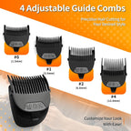 4-Piece Replacement Guide Comb Set (1/16”, 1/8”, 1/4”, 1/2”) Compatible With Remington Shortcut Hc4240, Hc4250, Hc4300