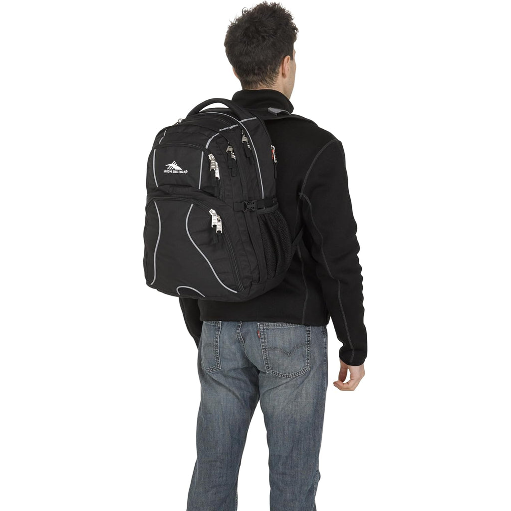 High Sierra Swerve Laptop Backpack, Black, One Size