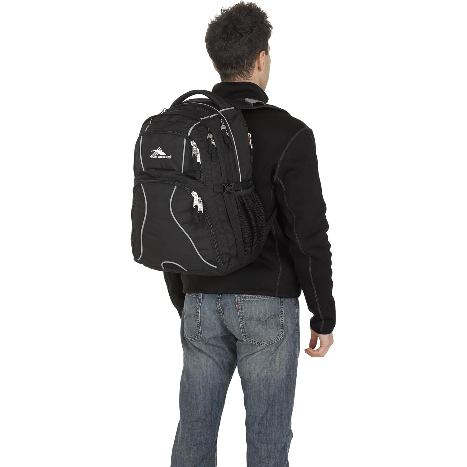 High Sierra Swerve Laptop Backpack, Black, One Size