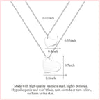 MANVEN Mother Daughter Necklace Set for 2/3 Mothers Day Gifts for Mom Daughter Matching Heart Jewelry Mom Gifts from Daughters Birthday Gifts for Daughter Women