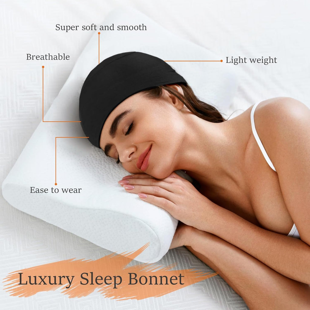 4-Piece Soft Chemo Headwear Set - Lightweight Sleeping Caps For Women With Hair Loss