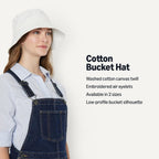 Amazon Essentials Women's Washed Cotton Bucket Hat White