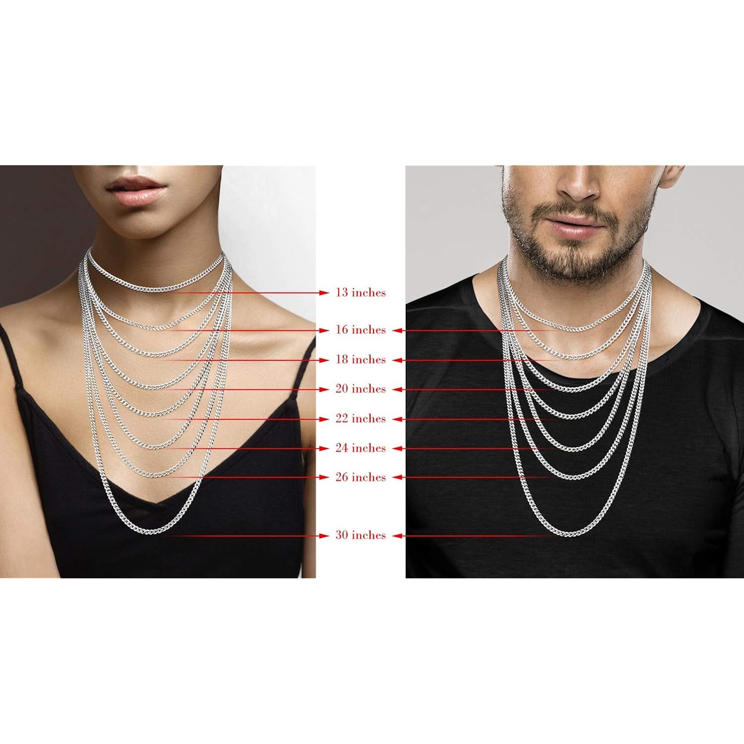 Miabella Italian Solid 925 Sterling Silver 3.5mm Diamond Cut Cuban Link Curb Chain Necklace for Women Men, Made in Italy