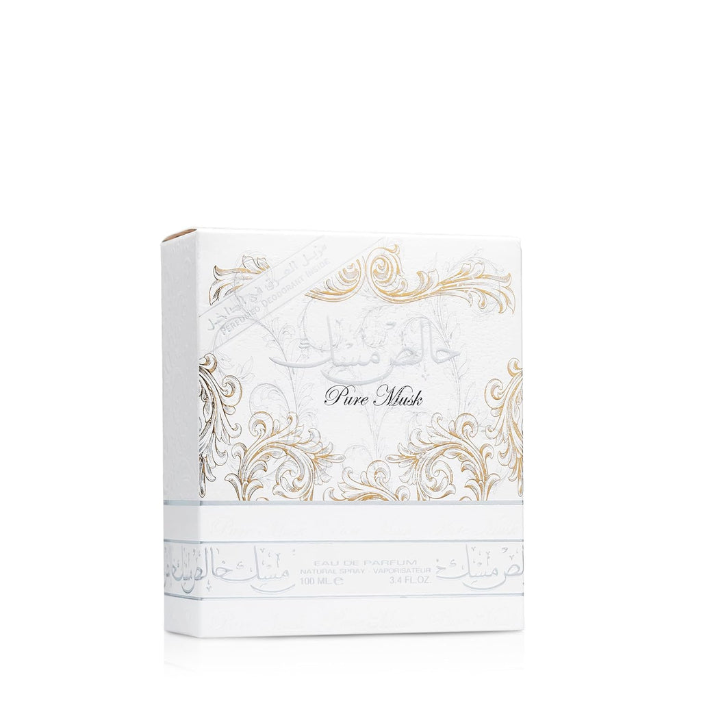 Lattafa Pure Musk Eau De Parfum Spray, 3.4 Ounce (Unisex)
