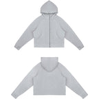 The Gym People Women'S Full-Zip Up Hoodies Jacket Fleece Workout Crop Tops Sweatshirts With Pockets Thumb Hole