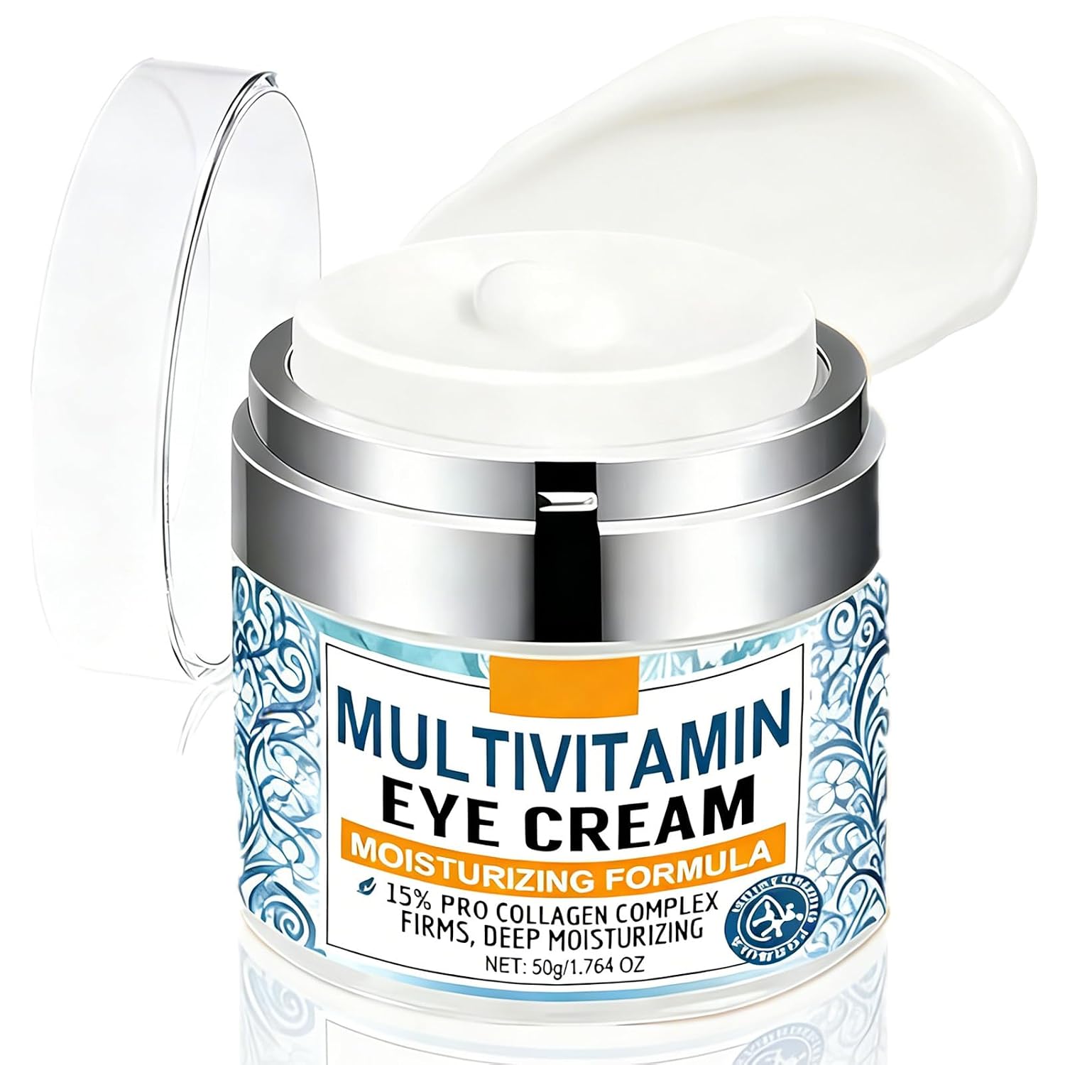 Collagen Complex Eye Cream – Moisturizing & Firming Under Eye Treatment With Tripeptide Complex, Rice Bran & Olive Oil – Hydrating Anti-Aging Cream For Dark Circles, Puffiness & Wrinkles, 1.764Oz