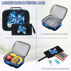 School Backpacks For Boys - 4Pcs Gamer Boys Backpacks With Lunch Box Set For Kids Teens Elementary Middle School, 17″ Large Capacity Students Bookbag, Perfect For Travel