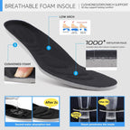 Hkr Women'S Walking Shoes Arch Support Non Slip Work Shoes Breathable Knit Upper Lightweight For Plantar Fasciitis