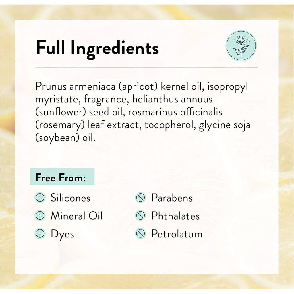 J.R. Watkins Natural Hydrating Body Oil Mist, Lemon Cream, Moisturizing Body Oil Spray For Glowing Skin, Usa Made And Cruelty Free, 6 Fl Oz, Single