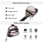 INICAT Anti Theft Crossbody Bag for Women, Small RFID Blocking Sling Purse with Zipper Lock for Travel, Vegan Leather
