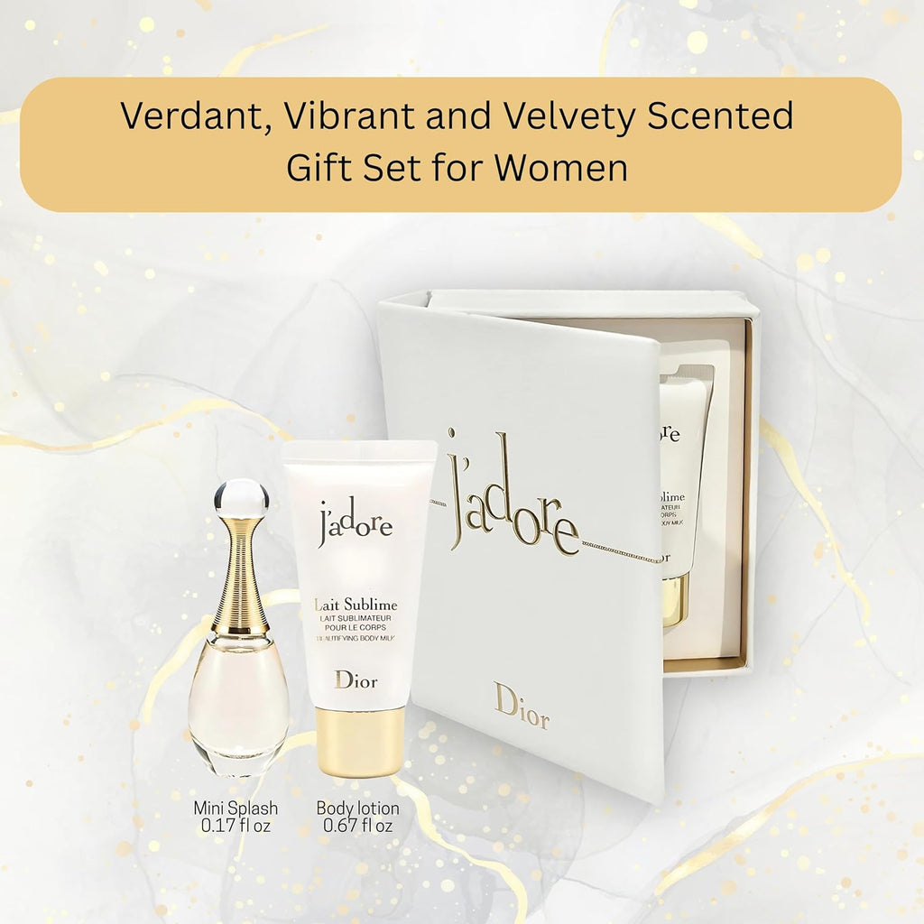 Dior J'adore Perfume for Women Mini Fragrance Gift Set EDP & Body Lotion Duo Travel Set