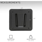 Vivo Black Rv Tv Mount For Screens Up To 43 Inches, Mount-Vwrv1 | Anti-Rust Quick Release Plastic Polymer Mount, Low Profile Wall Bracket For Camping, Vesa 100X100Mm, Holds 30 Lbs
