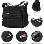 Crossbody Bag For Women Waterproof Shoulder Bag Messenger Bag Casual Nylon Purse Handbag