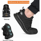 Steel Toe Shoes For Men And Women Comfortable Lightweight Work Safety Shoes Puncture Proof Slip Resistant Indestructible Sneakers Construction Work Utility