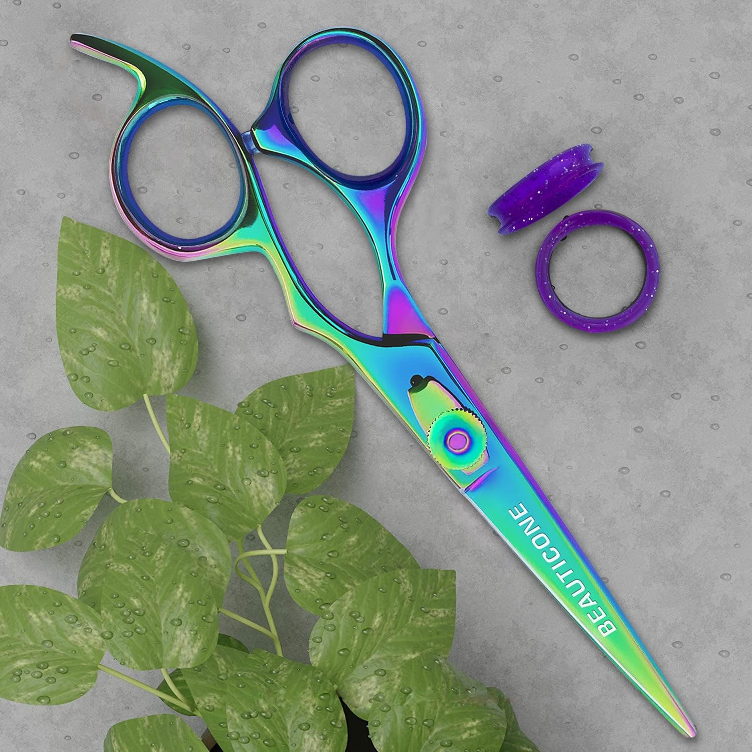 Professional Hair Cutting Scissors – Barber Shears With Razor Sharp Stainless Steel Blade, Leather Pouch Included, Salon Hair Scissors For Men & Women, Multi