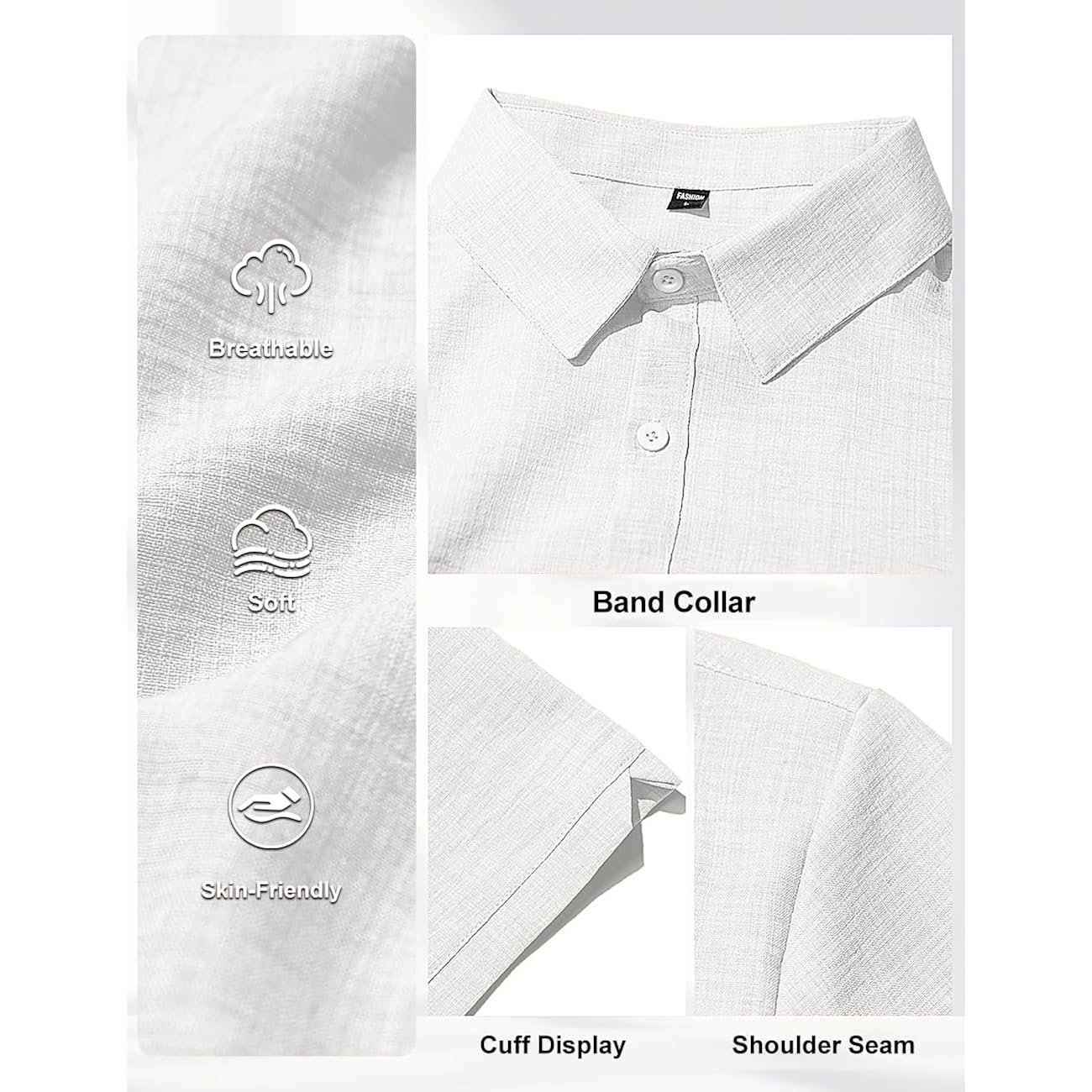 Men'S Linen Shirts Casual Lightweight Button Down Shirt Beach Vacation Summer Tops Short Sleeve Stylish Shirt