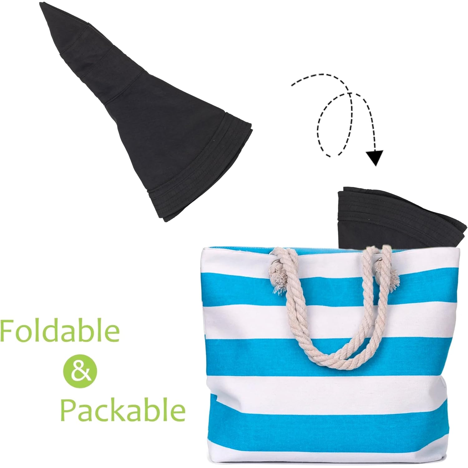 Large Brim Sun Hat for Women Summer UV-Protection Fishing Hat Beach Bucket-Cap Outdoor