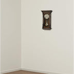 Howard Miller Agatha Wall Clock – Wooden Pendulum Clock With Triple-Chime Quartz Movement, Battery Operated, Acanthus Molding Detail