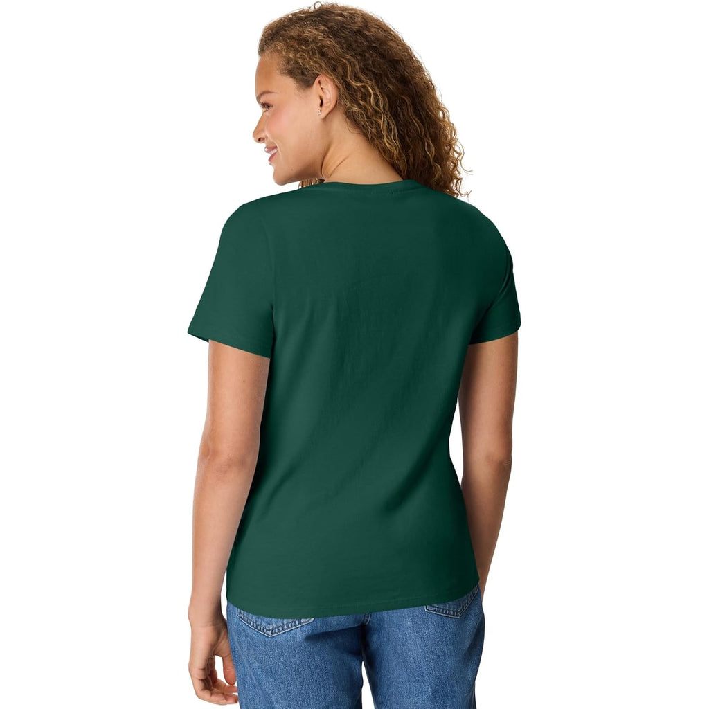 Hanes Women's Perfect-T V-neck T-shirt, Cotton Short Sleeve Tee for Women, 1 or 2-Pack
