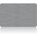Stone Bath Mat Diatomaceous Earth Shower Mat Non-Slip Super Absorbent Diatomite Stone Bath Mats For Bathroom Floor Quick Drying Natural Easy To Clean(23.6''×15.4" Gray)