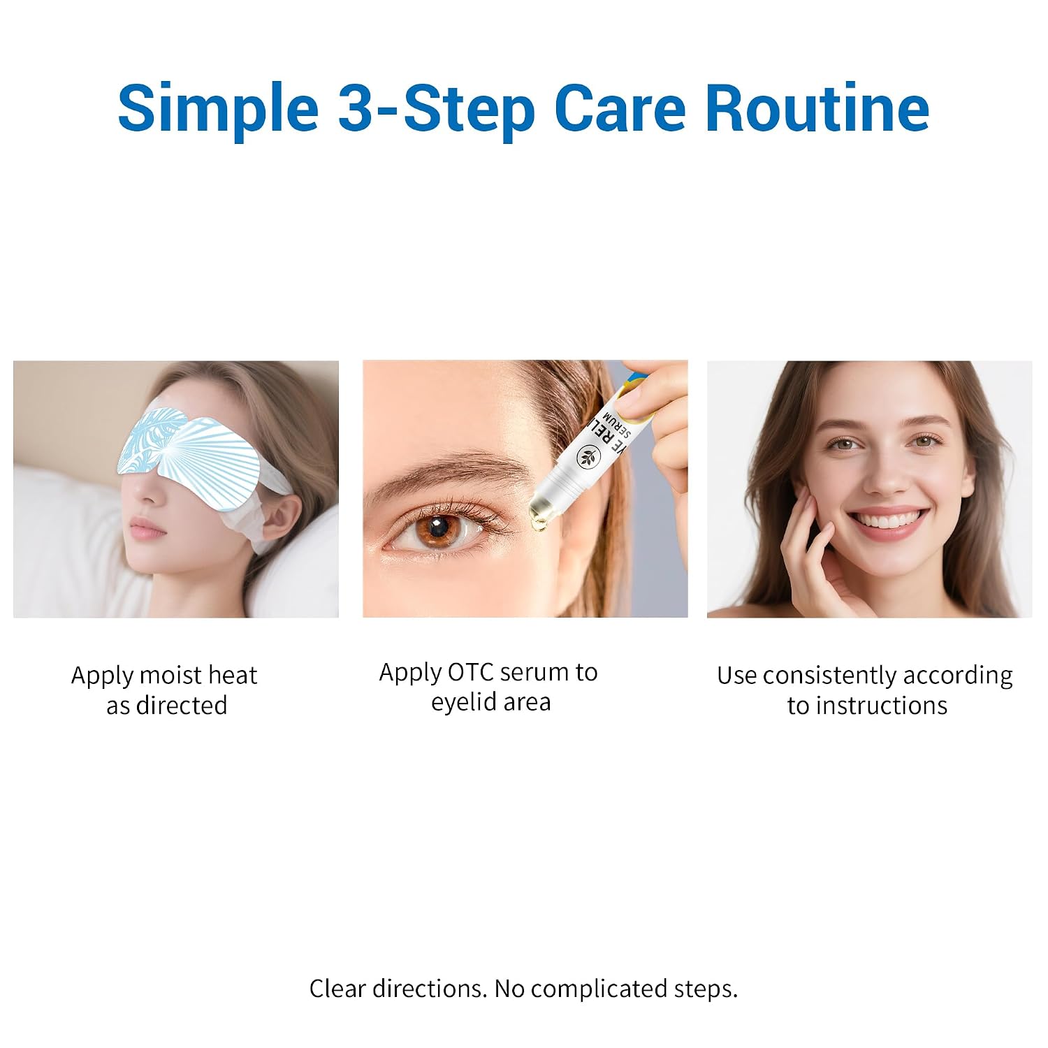 Stye Eye Treatment 2 Kits-Stye Relief Rollerball Serum & 10 Pcs Eye Patches | For Styes, Chalazions And Blepharitis Treatment For Eyelids, Stye Eye Compress, Clear Eyes Redness Relief, Sleep Eye Mask