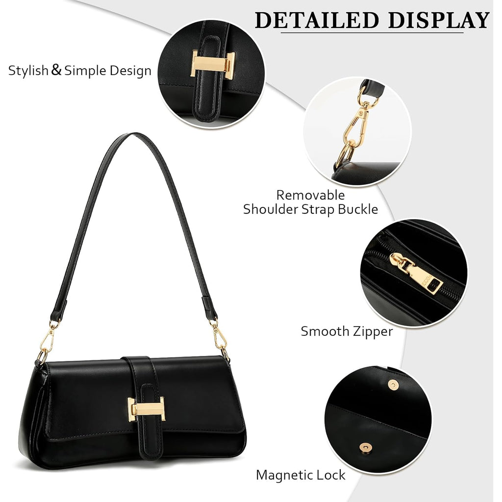 Kkxiu Shoulder Bag For Women, Small Handbag Hobo Purses, Retro Clutch Underarm Bag