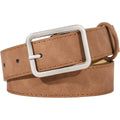 XZQTIVE Women Suede Belts for Women Fashion Leather Belts With Silver Buckle Ladies Waist Belt For Jean Pant Dress