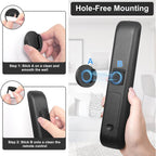 Magnetic Remote Control Holder Wall Mount, 4 Pack Tv Remote Control Holder For Fan/Air Conditioner, Self-Adhesive Bedside Caddy For Tv Backside/Bedroom/Office/Rv Home Organizer Storage(Black)