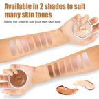 Tattoo Cover Up Makeup, 2-Color Waterproof & Sweatproof Concealer Set, Long-Lasting Camouflage for Body Tattoos, Imperfections & Spots, Natural Invisible Finish
