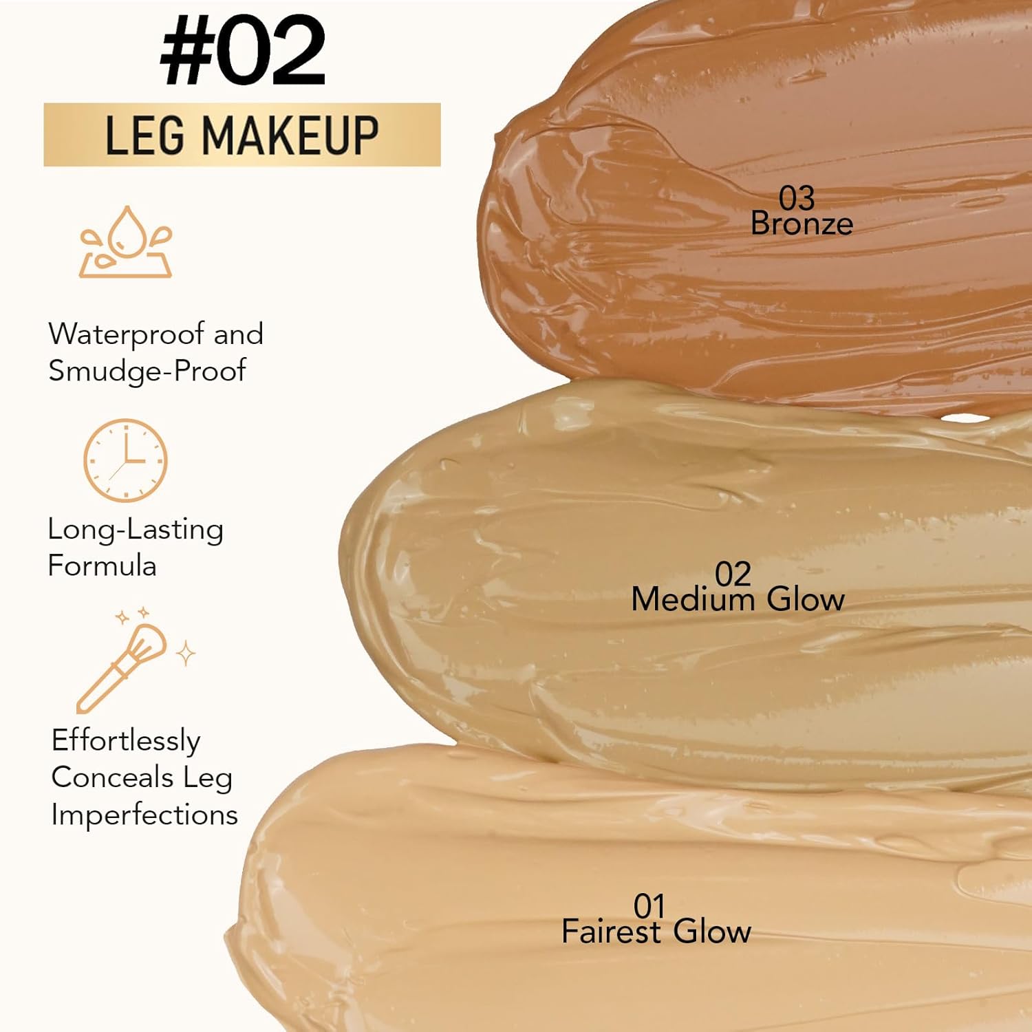 Leg Makeup Waterproof No Transfer, Tattoo Cover Up Makeup Waterproof, Leg Vein Cover up makeup for Varicose Veins, Long Last Body Foundation