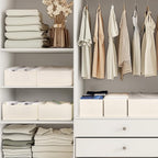 Drawer Organizer Clothes, 10 Pack Dresser Organizer For Baby Clothes, Underwear, Sock- Foldable Closet Organization And Storage Dividers Bins For Nursery, Bedroom (Beige)