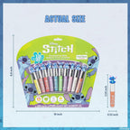 Disney Stitch 10 Piece Plant Based Lip Gloss, Girls Party Favors, First Makeup Set for Girl, Perfect for Parties, Sleepovers, and Birthday Gifts, Ages 3+, by Townley Girl