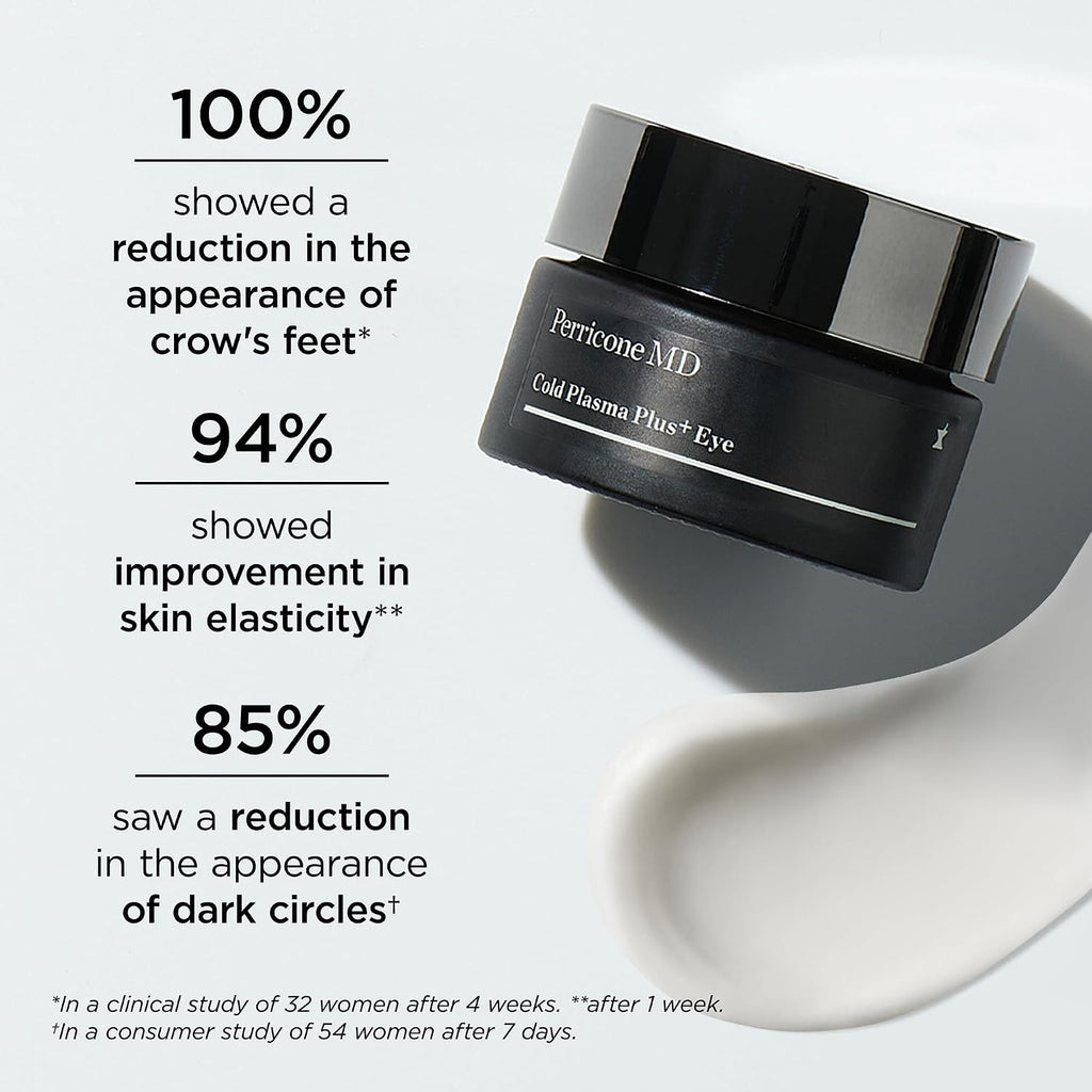 Perricone Md Cold Plasma Plus+ Advanced Eye Cream – Anti-Aging Eye Cream For Dark Circles, Puffiness & Wrinkles – Hydrating, Firming Eye Treatment With Peptides & Vitamin C – 0.5 Fl Oz