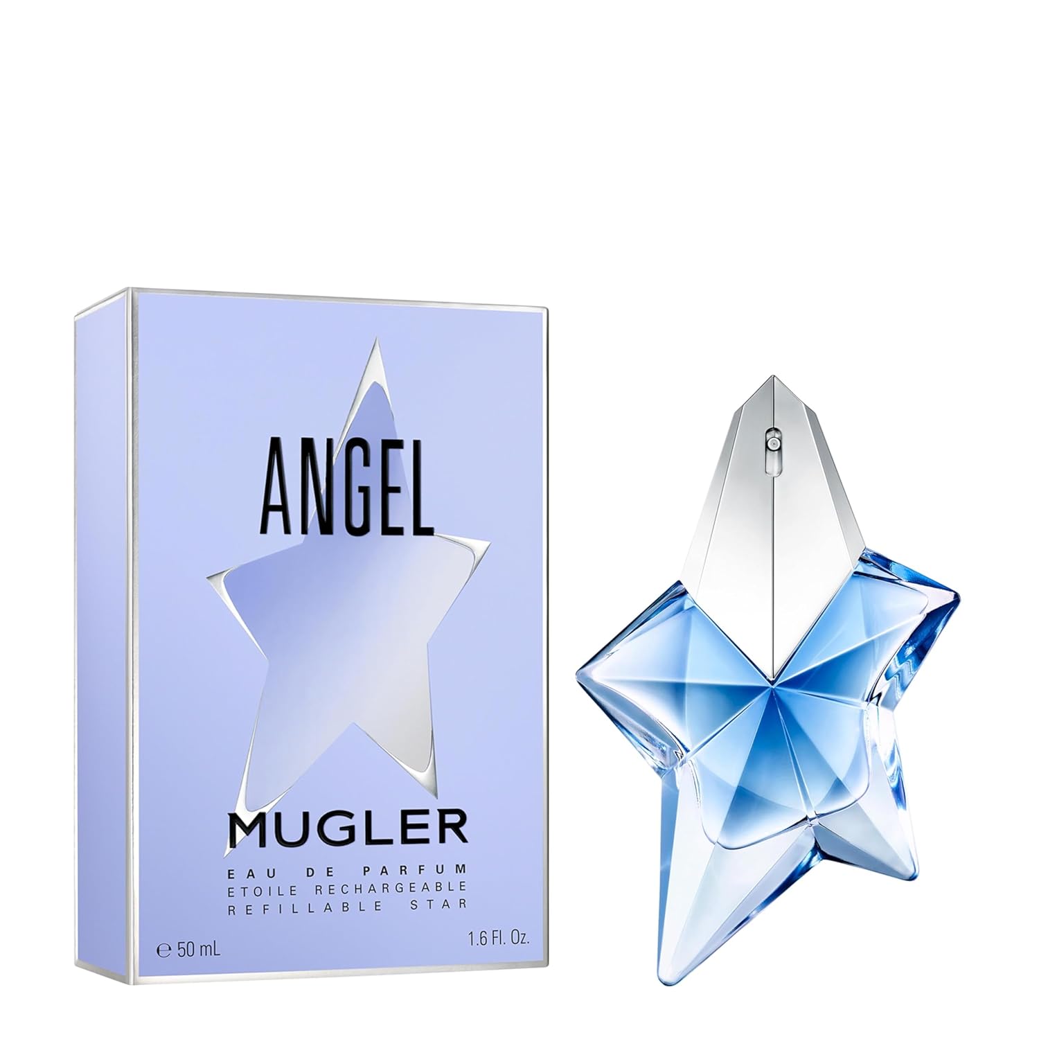 Mugler Angel - Eau de Parfum - Women's Perfume - Ambery & Woody - With Bergamot, Praline, and Patchouli - Long Lasting Fragrance