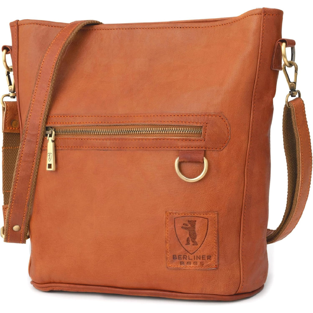 Berliner Bags Vintage Genuine Leather Shoulder Bag Siena, Handbag, Crossbody Bag For Women