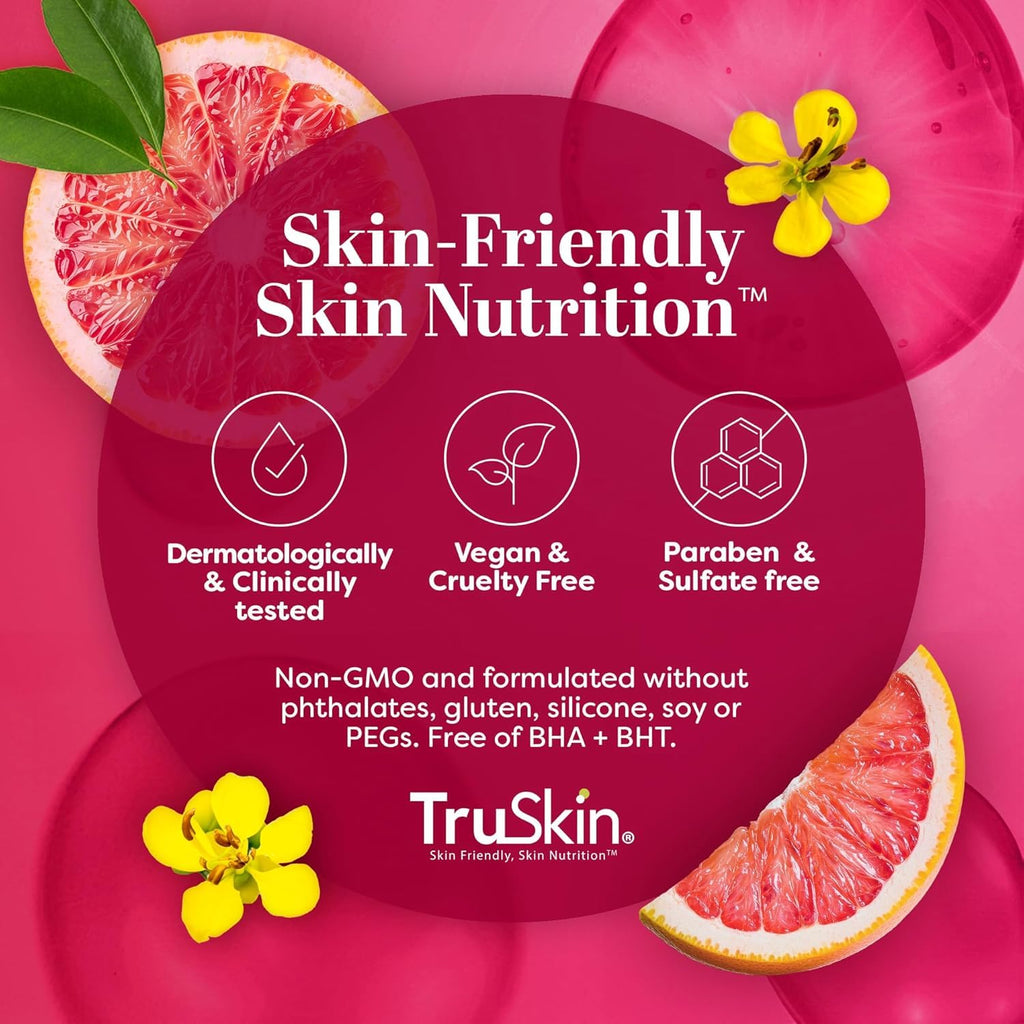 TruSkin Vitamin C Super Serum for Face - Five Skin Benefits in One Serum with Vitamin C, Retinol, Niacinamide, Hyaluronic Acid & Squalane - Brighten, Firm & Smooth the Look of Skin - 1 fl oz