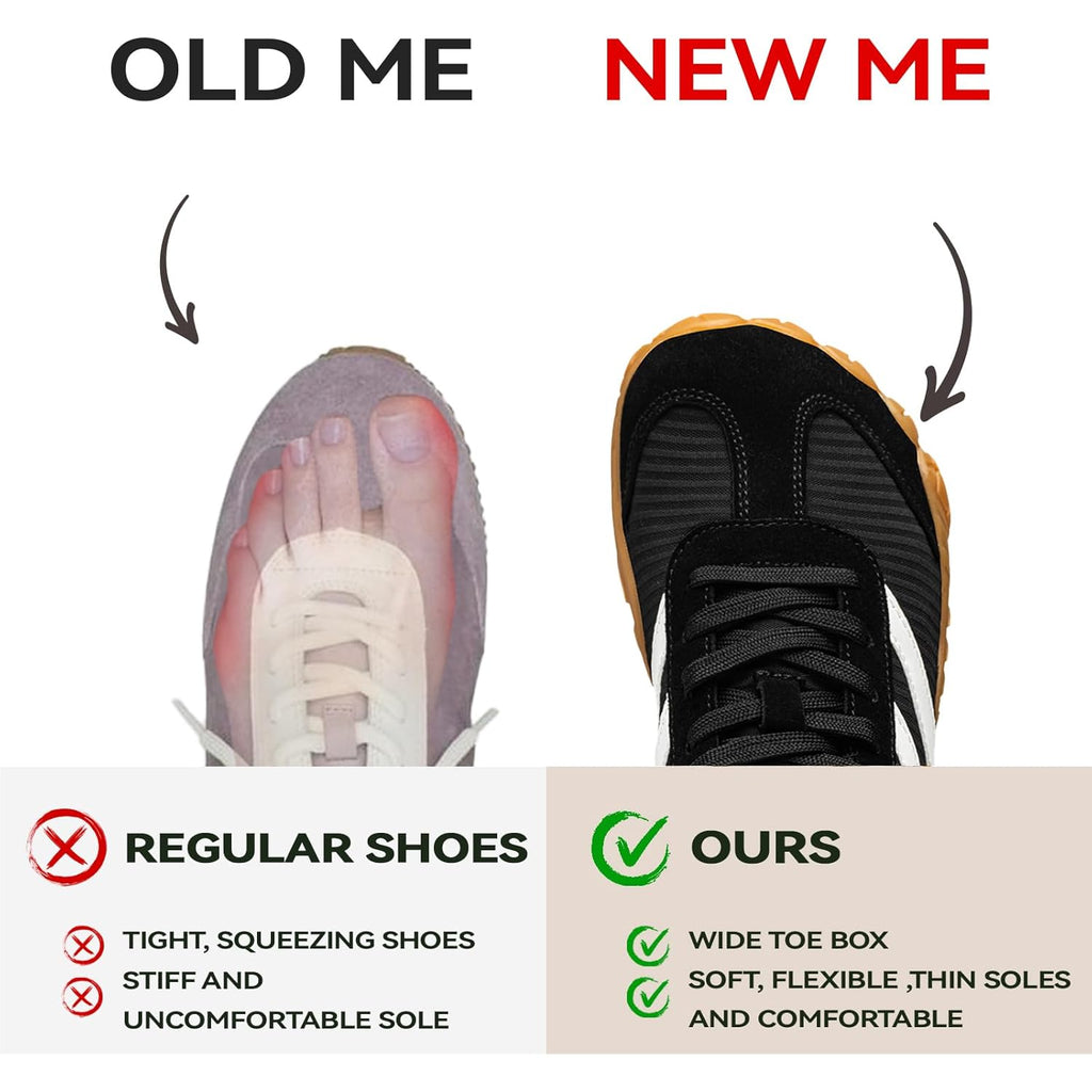Barefoot Shoes Women Casual Sneakers,Wide Toe Box Shoes Women Zero Drop Barefoot Shoe Men,Minimalist Trail Running Shoe,Non-Slip Lightweight Breathable Comfortable Fashion Walking Hiking Shoes Unisex