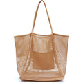 Hoxis Mesh Beach Tote Womens Shoulder Handbag