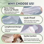 Plastic Disposable Foot Covers, Paraffin Bath Liners for Foot Pedicure Hot Spa Wax Treatment, Larger Thicker Thermal Therapy Feet Covers Bags Plastic Socks Liners (12.2" L x 6.7" W(Pack of 200))