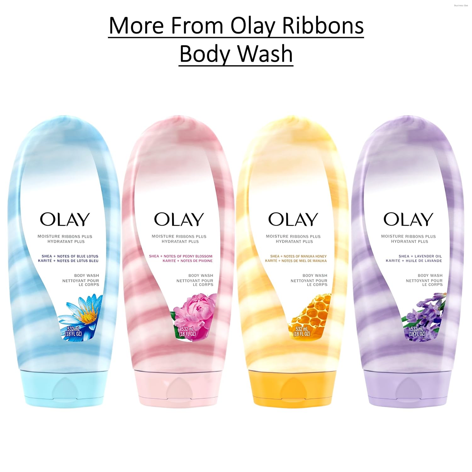 Olay Body Wash For Women, Moisture Ribbons Plus, Deep Conditioning & Moisturizing Formula, Long Lasting Smooth Soft Skin, For All Skin Types, Shea Butter & Manuka Honey Scent, 18 Fl Oz