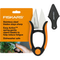 Fiskars Herb Garden Scissors, 5" Garden Shears, Handheld Herb Snips With Sheath And Softgrip Handle, Dishwasher Safe
