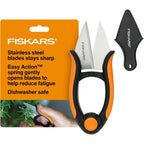 Fiskars Herb Garden Scissors, 5" Garden Shears, Handheld Herb Snips With Sheath And Softgrip Handle, Dishwasher Safe