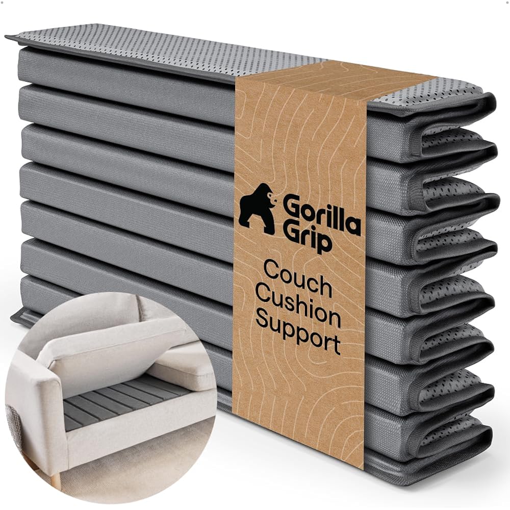 Gorilla Grip Heavy Duty Couch Cushion Support Board To Fix Sagging Sofas, 24 X 54 Wide Loveseat Slip Resistant Thick Boards Add Strong Seat Supports, Replacement Stuffing Firmer Couches, Grey
