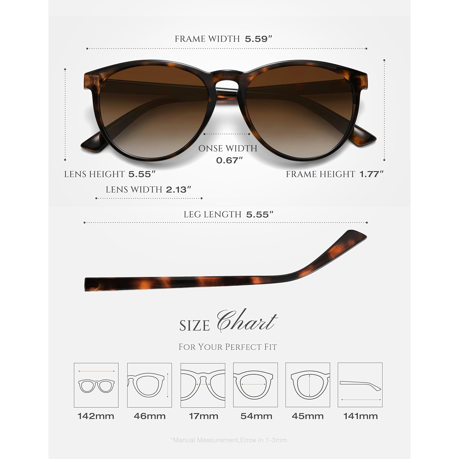 Classic Round Polarized Sunglasses for Women Retro Shades Trendy Vintage Sun Glasses FZN825