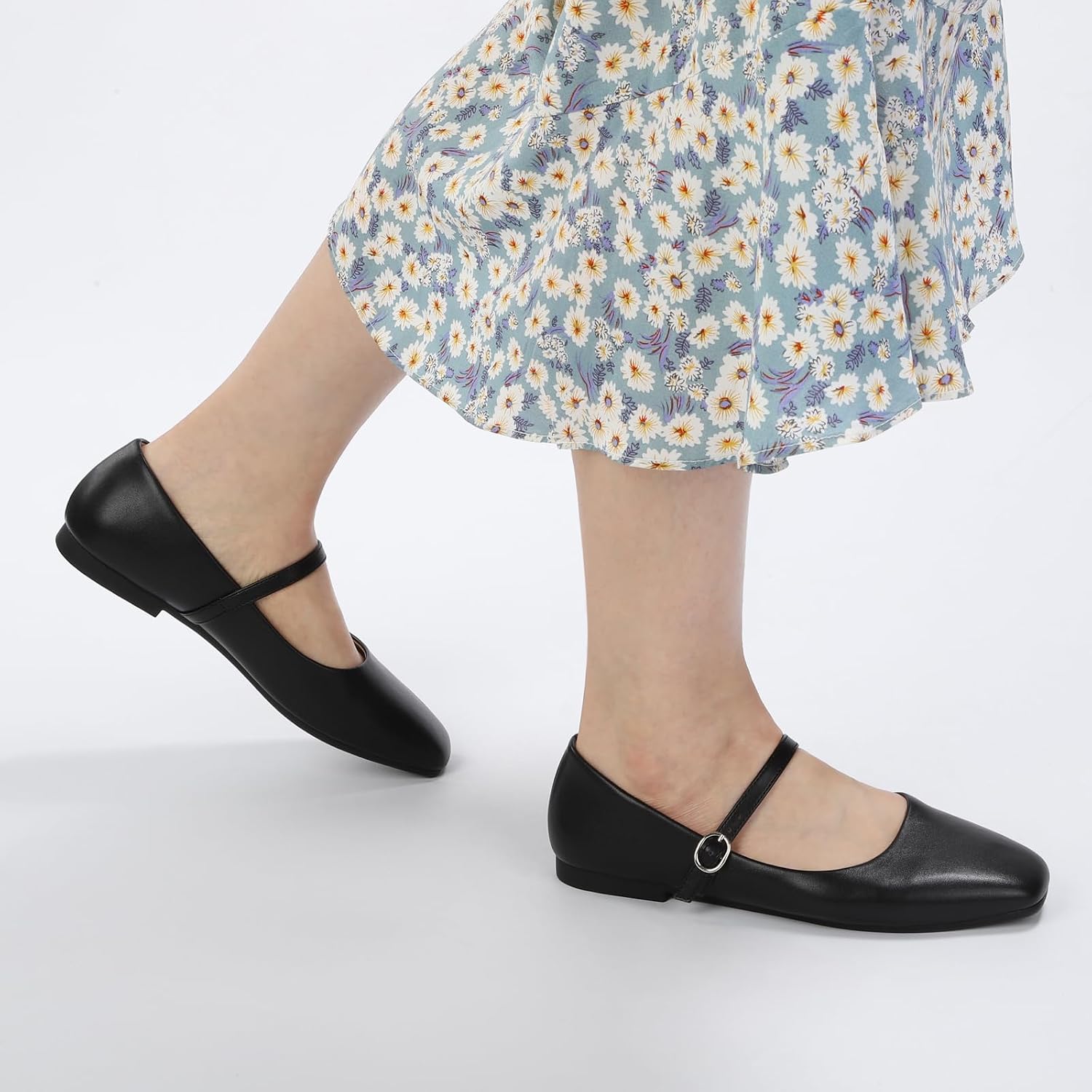 Athmile Mary Jane Shoes Women Ballet Flats Shoes For Women Slip On Comfortable Dressy Adjustable Strap For Work Office Business Casual